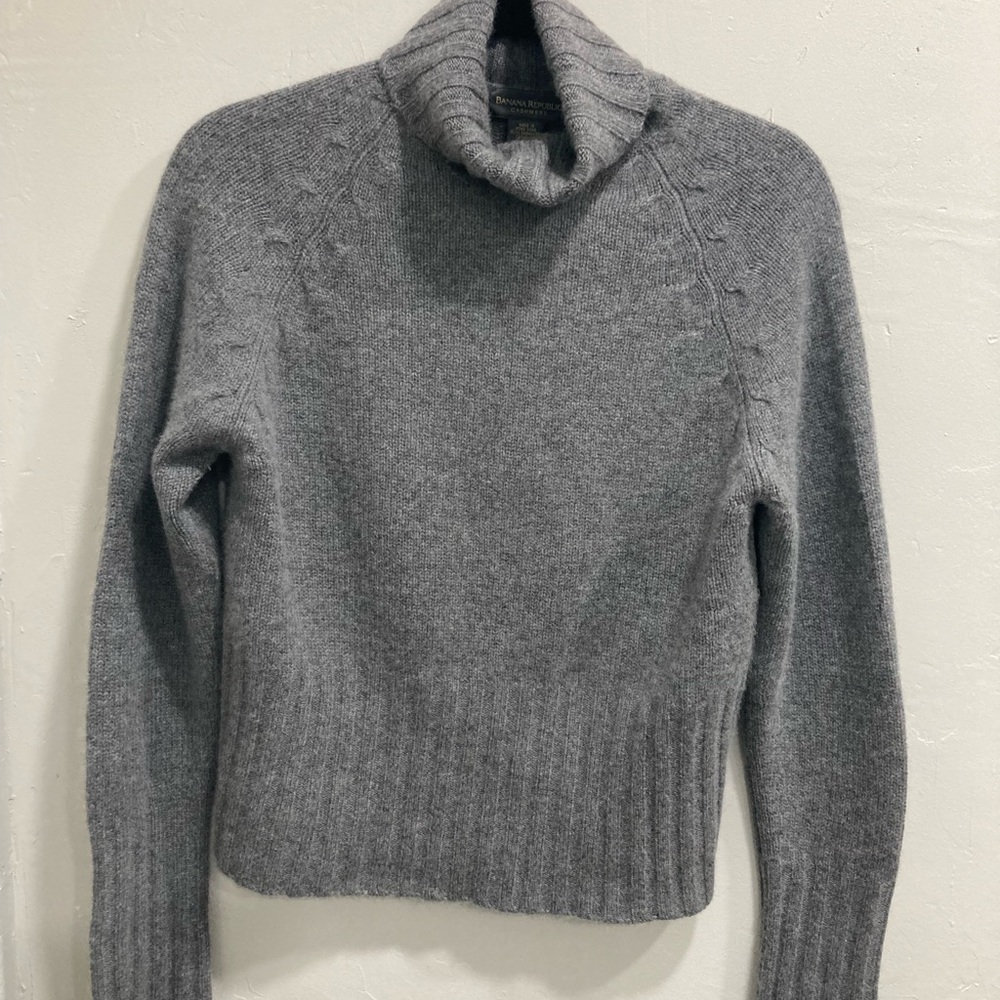 Banana Republic Charcoal Cowl Neck Sweater
